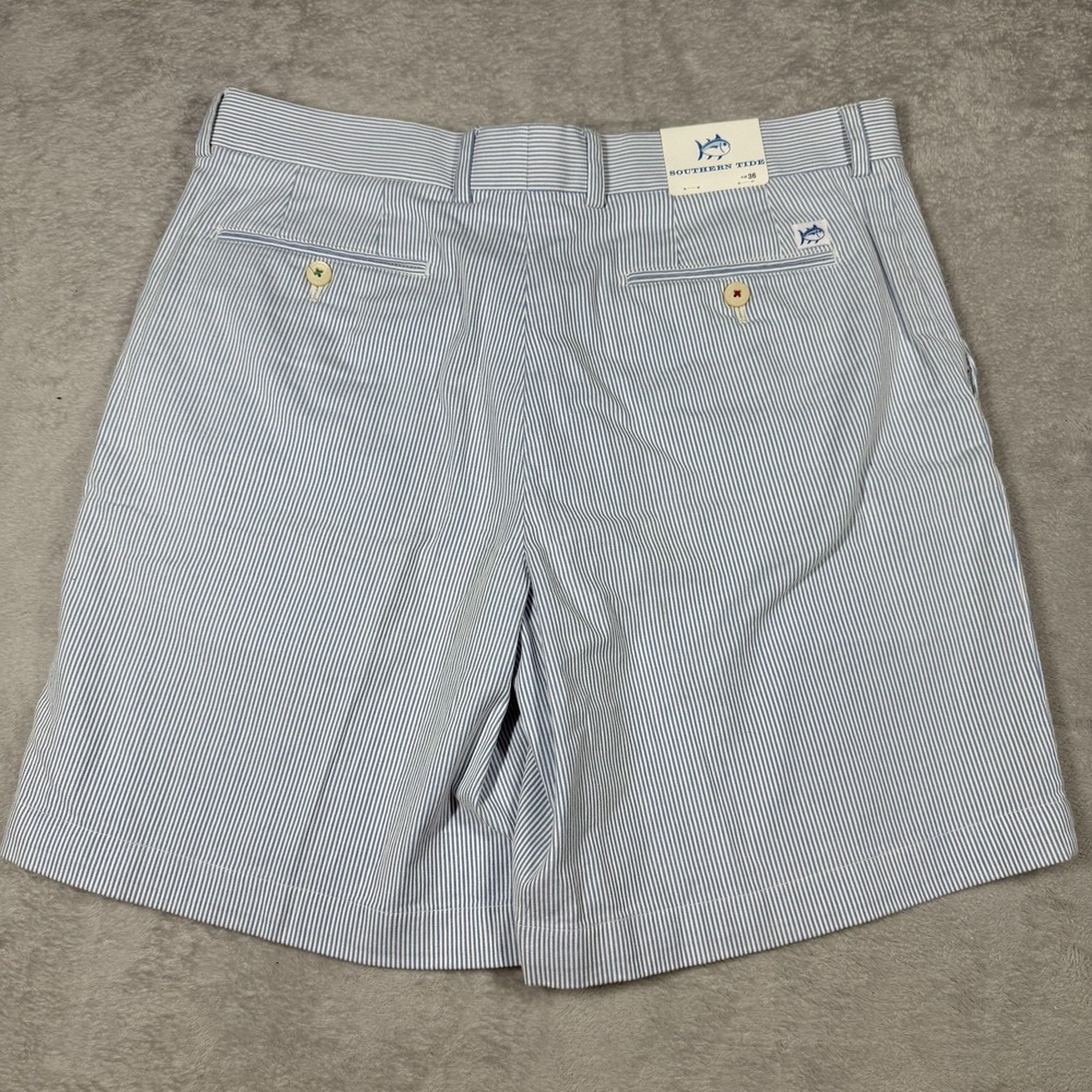 Southern Tide Skipjack Shorts Mens 36 Seersucker Striped Flat Front Preppy - Picture 9 of 11